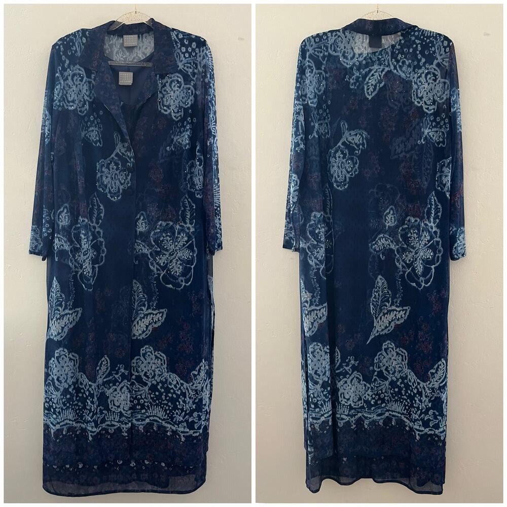 Vintage Rabbit Rabbit Rabbit Designs 2-Piece Dress Set Size 16W Maxi Modest USA - Picture 15 of 15